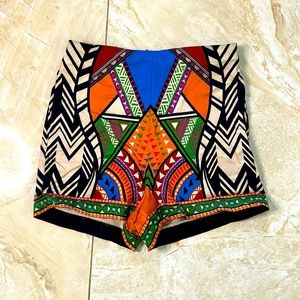 Flying Tomato Tribal High Waisted Dress Shorts
